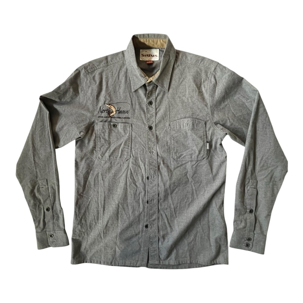Simms Fishing Long Sleeve Button Up Shirt, Small